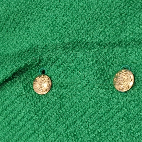 J. Crew School Boy Blazer Picnic Tweed Kelly Green Size 8 - Picture 9 of 17